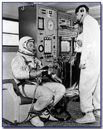Young testing suit